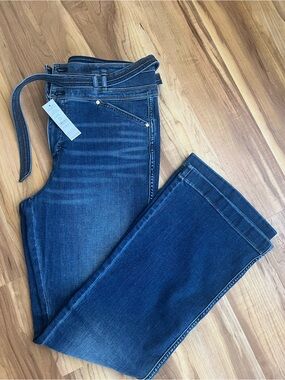 White House Black Market Dark Blue Wide-Leg Jeans